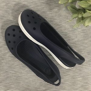 Crocs Sling-backs, Navy & White, size  7